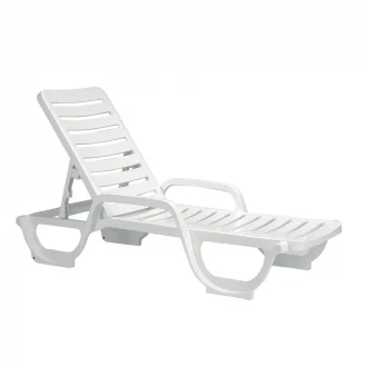 bahia chaise lounge, white